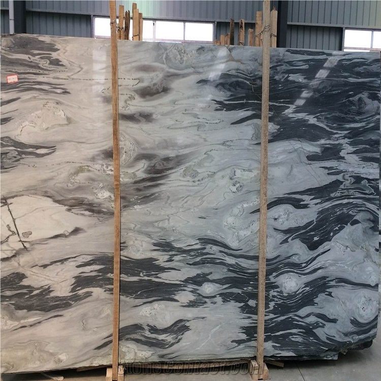 Natural Cloud Grey Marble for Garden Table Tops