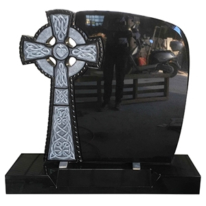 New Design Black Granite Cheap Garden Headstone