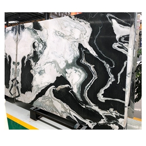 Panda White Marble with Black Vein