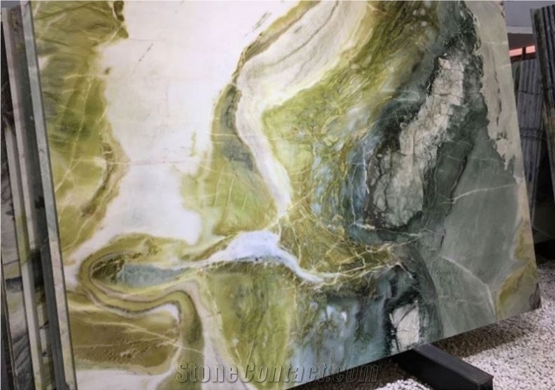 Paradise Green Marble Tiles Floor Covering