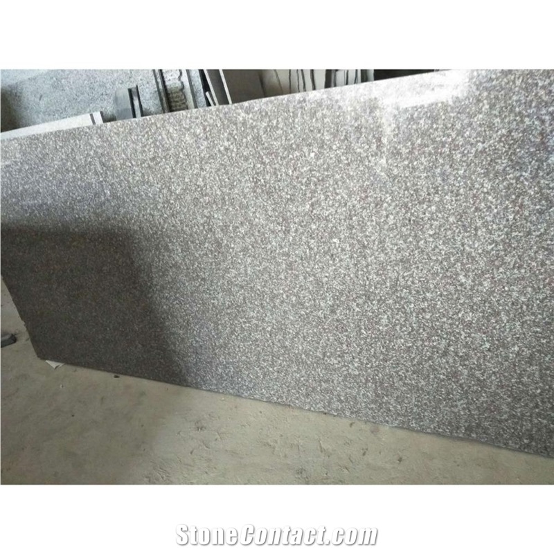 Polished Black Spots Brown Granite Flooring Tiles