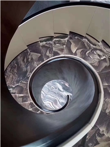 Polished Cipollino Ondulato Marble for Staircase