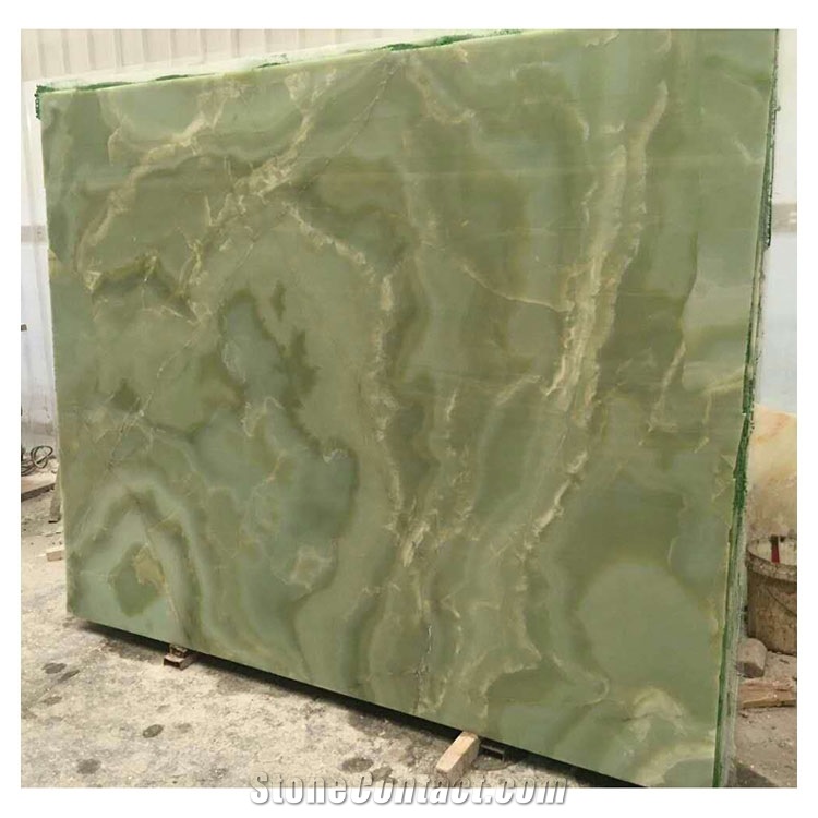 Polished Green Onyx Marble Slabs