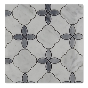 Polished Grey Marble Mosaic Pattern for Kitchen