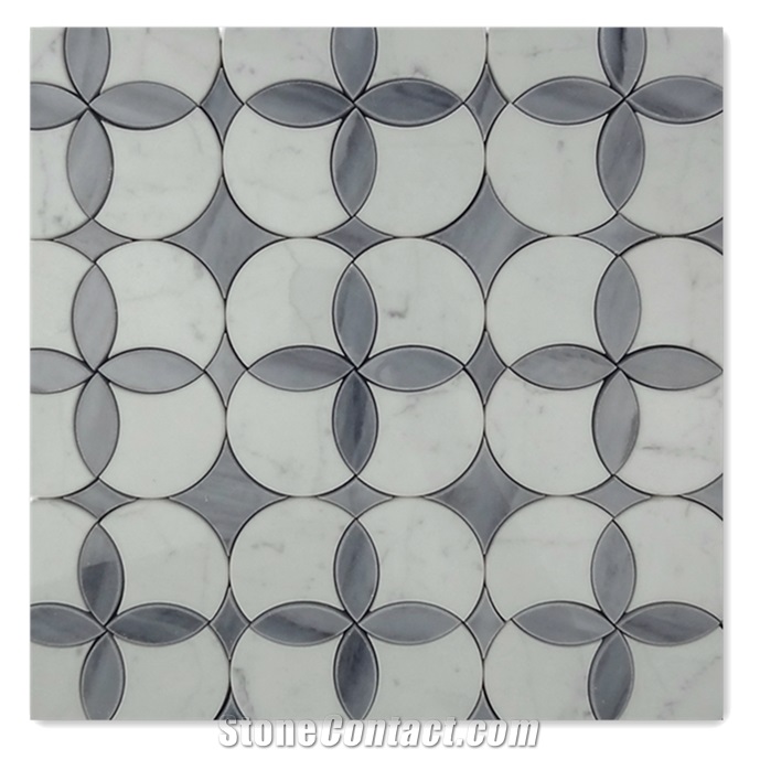 Polished Grey Marble Mosaic Pattern for Kitchen