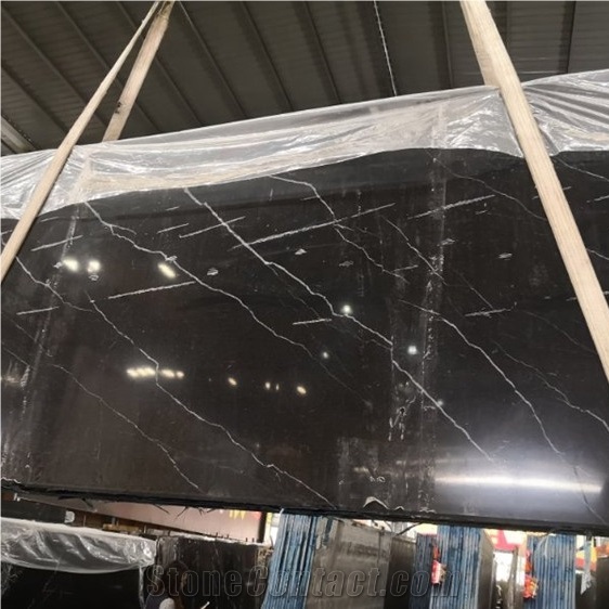 Polished Indian Black Marquina Marble Pattern from China - StoneContact.com