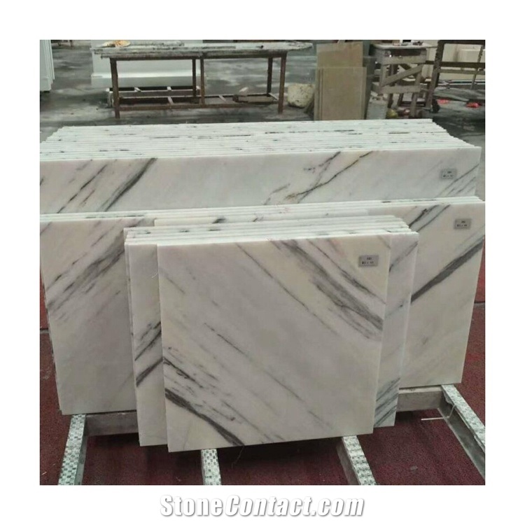 Polished Lilac White Marble for Wall Covering