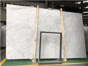 Polished Marmo Blanc De Carrare Maeble Slabs