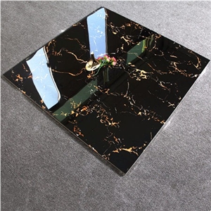 Polished Super Black Marble Tiles for Floor