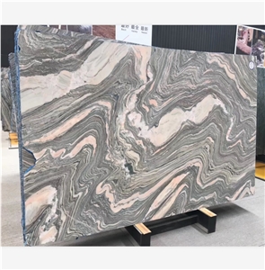 Polished Water Cloudy Grey Marble Wall Slabs