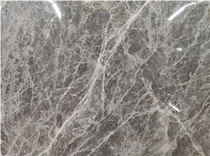 Polished White Vein Dark Grey Marble