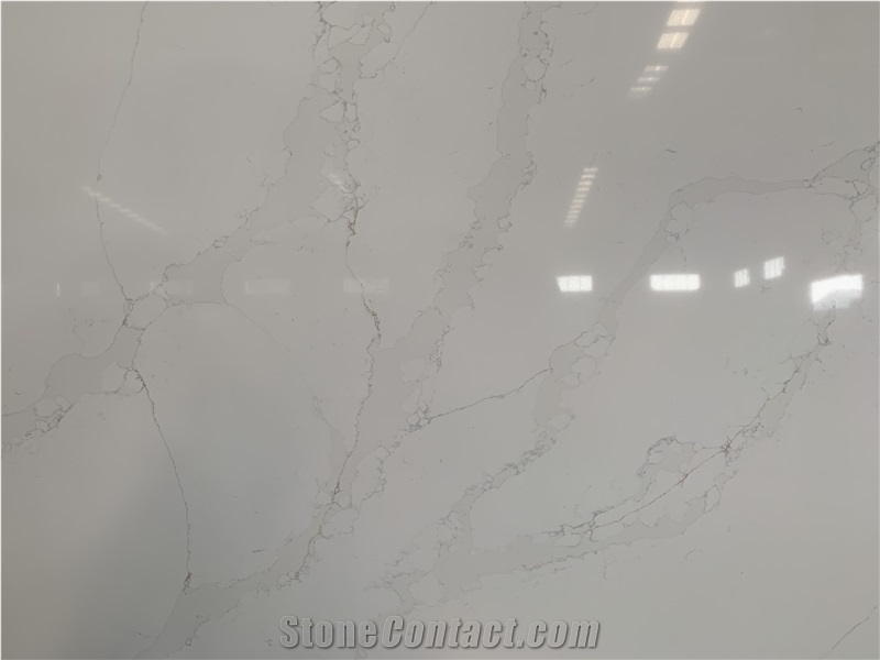 Popular Polished Surface Quartz Slab Vs Granite