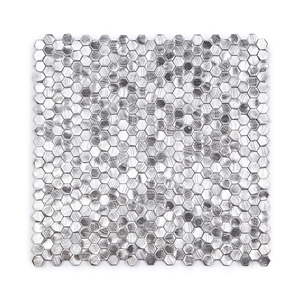 Pure Silver Metal Up&Down Mosaic Tiles