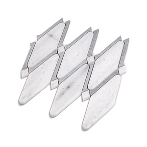 Rhombus Italy Grey Carrara Mosaic Tile