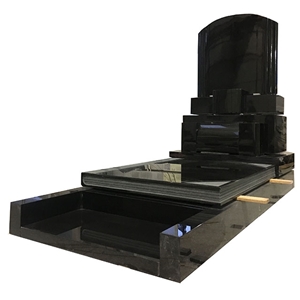 South Africa Style Black Granite Gravestones