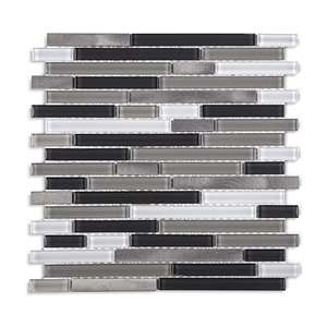 Stainless Steel Mixed Bamboo Strip Glass Mosaic