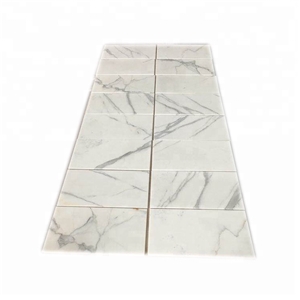 White Marble with Gold Vein Tiles