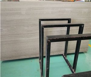 White Wooden Grain Serpeggiante Marble Floor Tiles