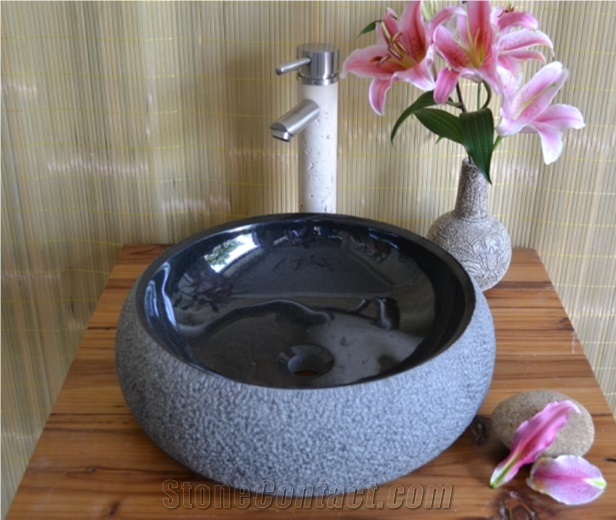 Absolute Black Natural Granite Sinks Wash Basins