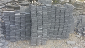 Chittor Black Limestone Cobble Stone Pavers