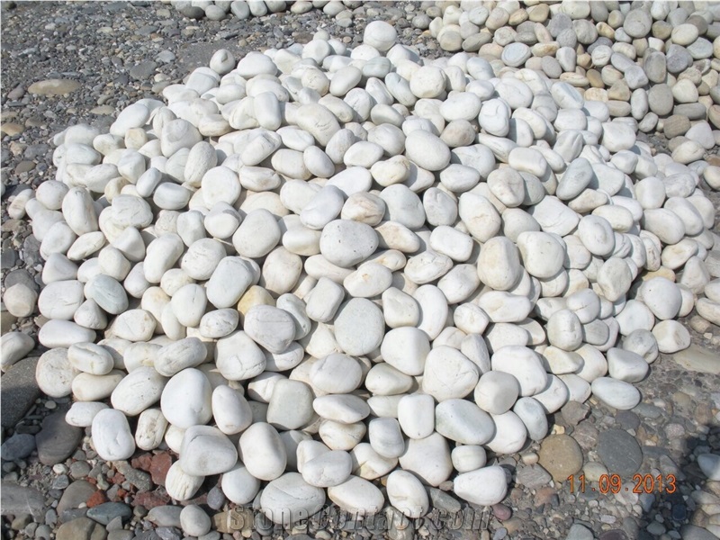 River White Tumbled Pebble Stones