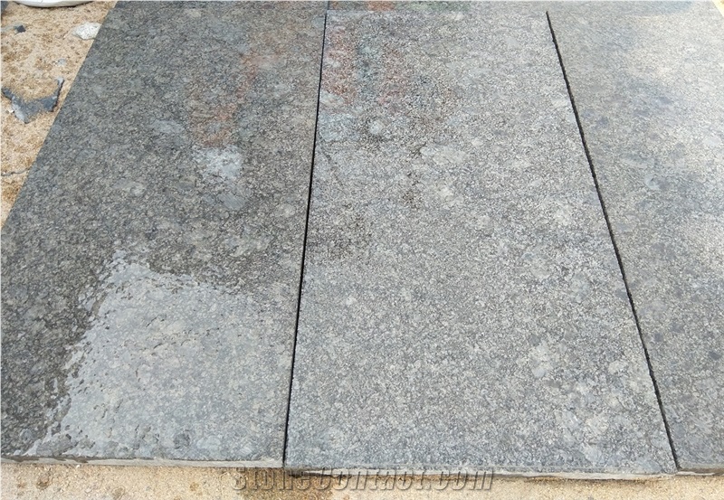 Steel Grey Flamed Granite Tiles and Paving