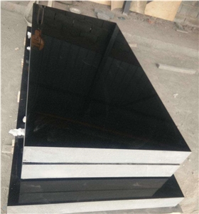 Jet Black Granite Slab