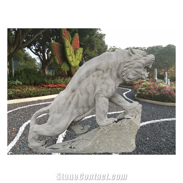 Carved Stone Animal Sculpture Jn-Lion