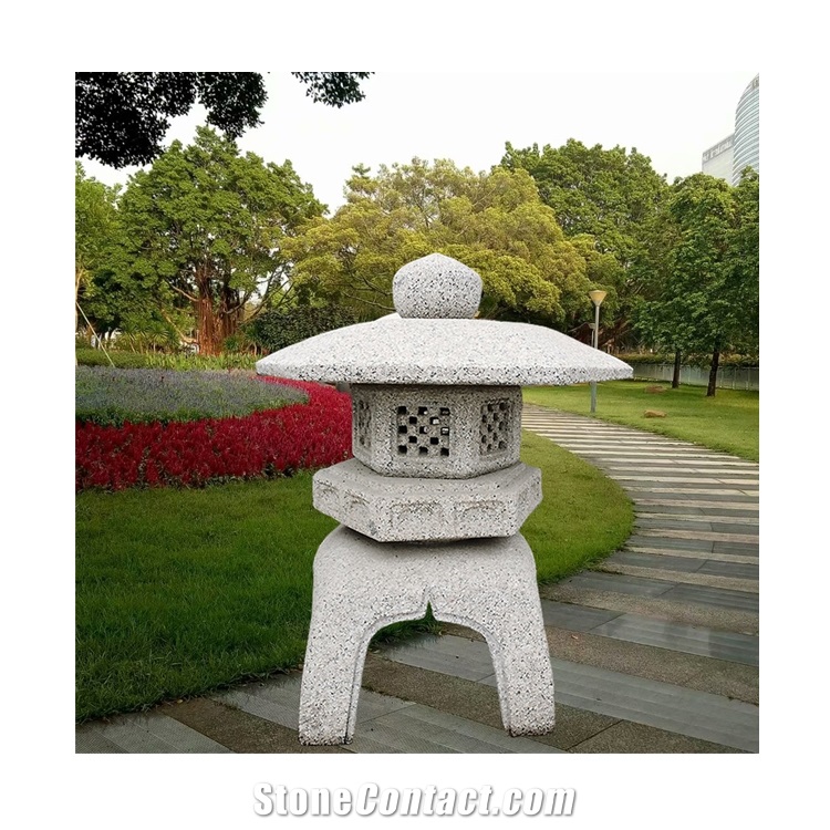 Japanese Style Carved Stone Lantern Jn-001