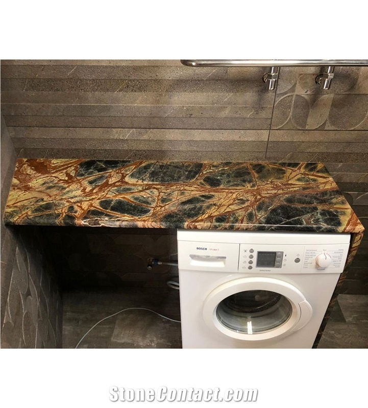 Rain Forest Green Marble for Bath Top