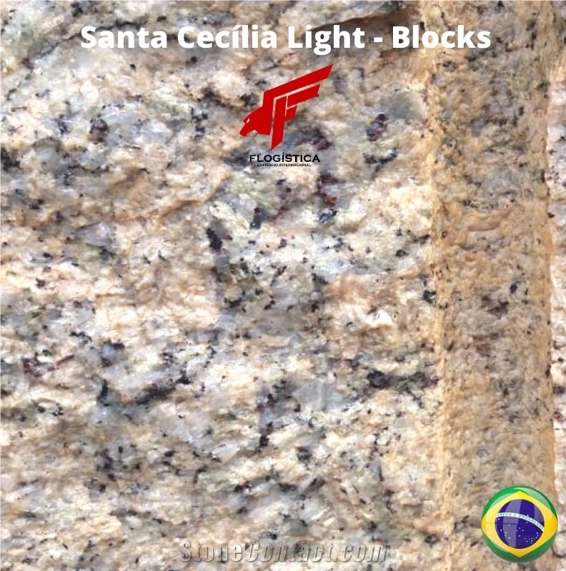 Gold Osfpart Granite Blocks, Santa Cecilia Light Granite Block
