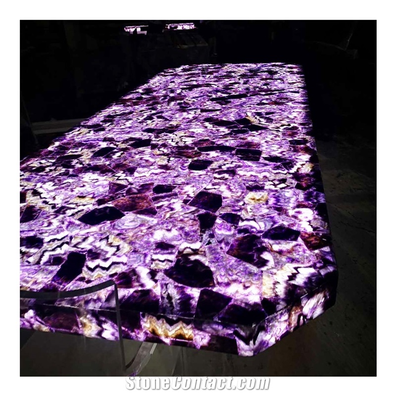Amethyst Composite Slab Purple Wall Panel