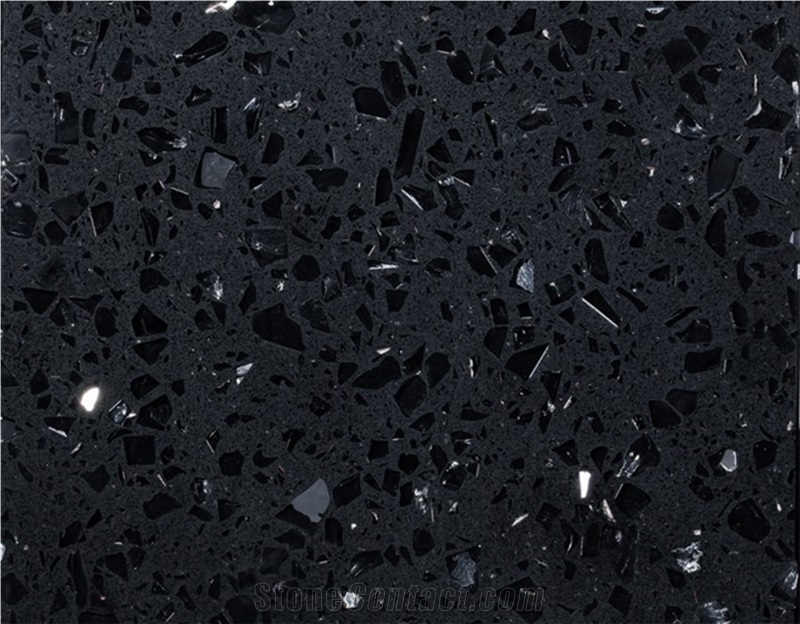 Black Multi Colour Quartz Stones