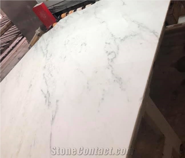 Calacatta Ice Lake Quartz Stone Slabs from Malaysia - StoneContact.com