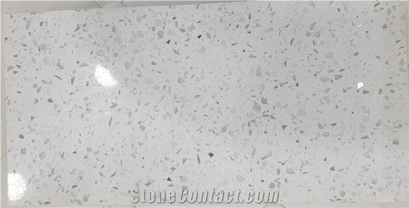 Monochrome Crystal White Quartz Stone