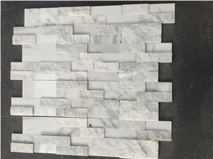 White Split Face Stone Veneer Walling Panels