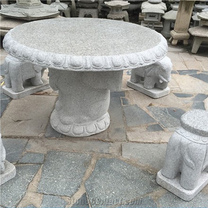 Custom Marble Table and Bench for Garden Sets