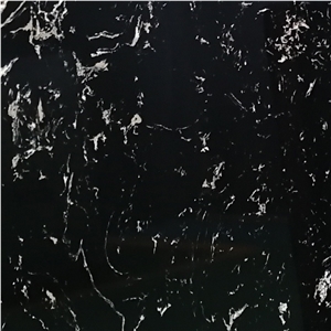 Black Synthetic Stone Marble Slab Table Top Tiles
