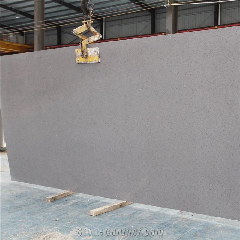 Crystalized Grey Engineered Stone Slab Panel