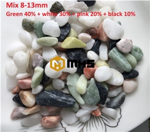 Mixed Color Tumbled Pebbles