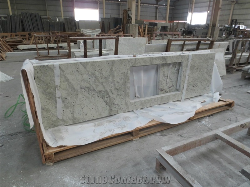 Andromeda White Granite Kitchen Worktop / Countertops