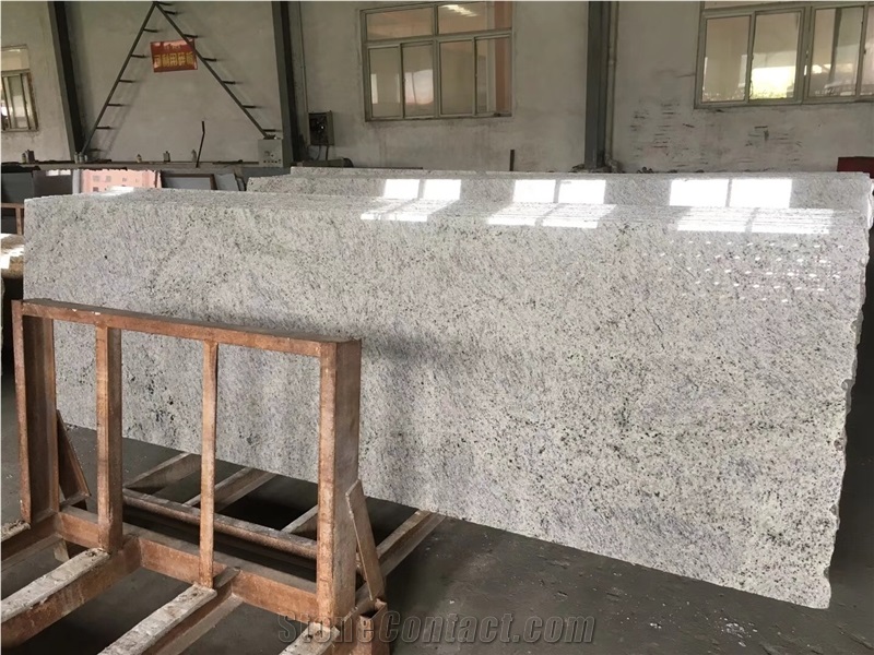 Brazil White Ravine Granite Slab Polished Prefab Kitchen