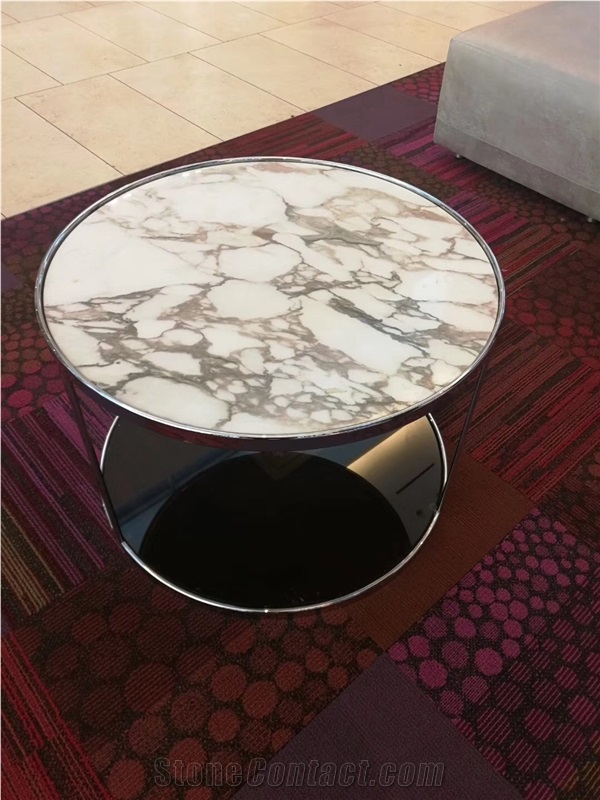 Carrara Marble Stone Furniture- Round Table Design