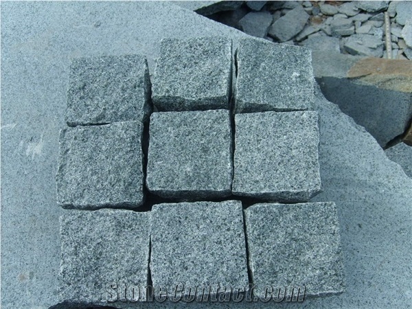 China White Grey Granite Bricks Cube Stone Pavers