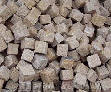 G682 Yellow Rust Granite Brick Cube Stone Pavers