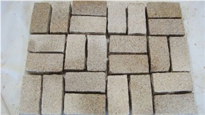 G682 Yellow Rust Granite Brick Cube Stone Pavers