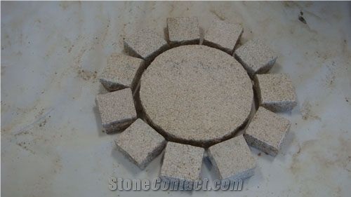 G682 Yellow Rust Granite Bricks Cube Stone Pavers