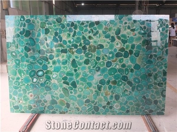 Green Agate Stone Semiprecious Stone Slab