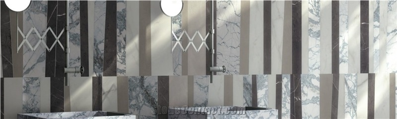 Invisible Blue Marble Villa Wall Panel Tile Decoration