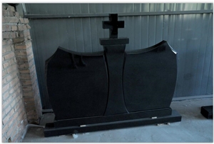New Shanxi Black Granite Angel Tombstone, Headstone
